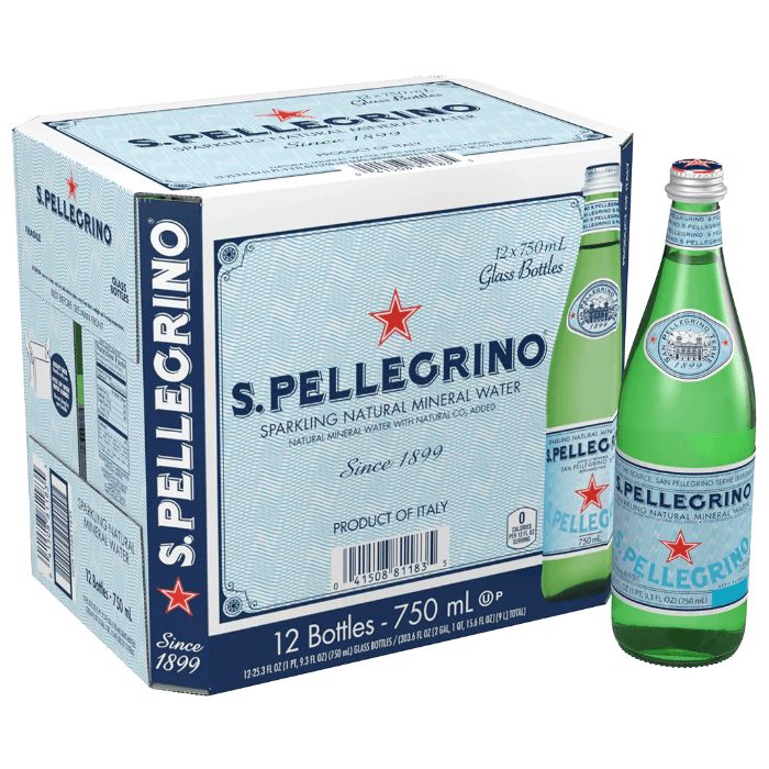 San Pellegrino - Water Sparkling Mineral, 750 Ml (Pack of 12)