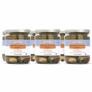 Santa Barbara Okra Pickled Hot 16 Oz - Pack Of 6