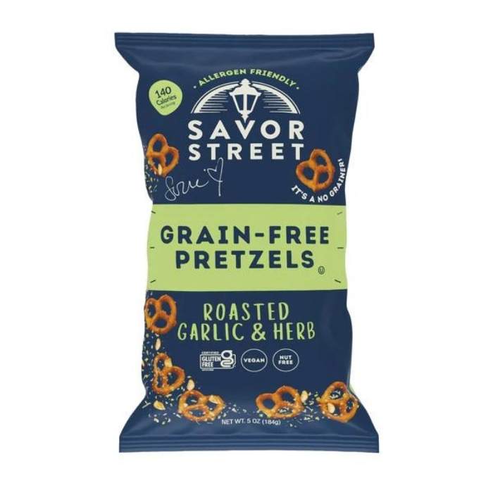 Savor By Suzie - Roasted Garlic & Herb Pretzels 5 OZ - Pack of 12