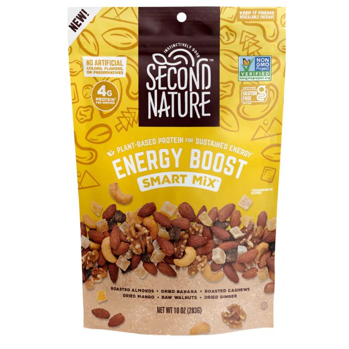 Second Nature Trail Mix Energy Boost Smart 10 Oz - Pack Of 6