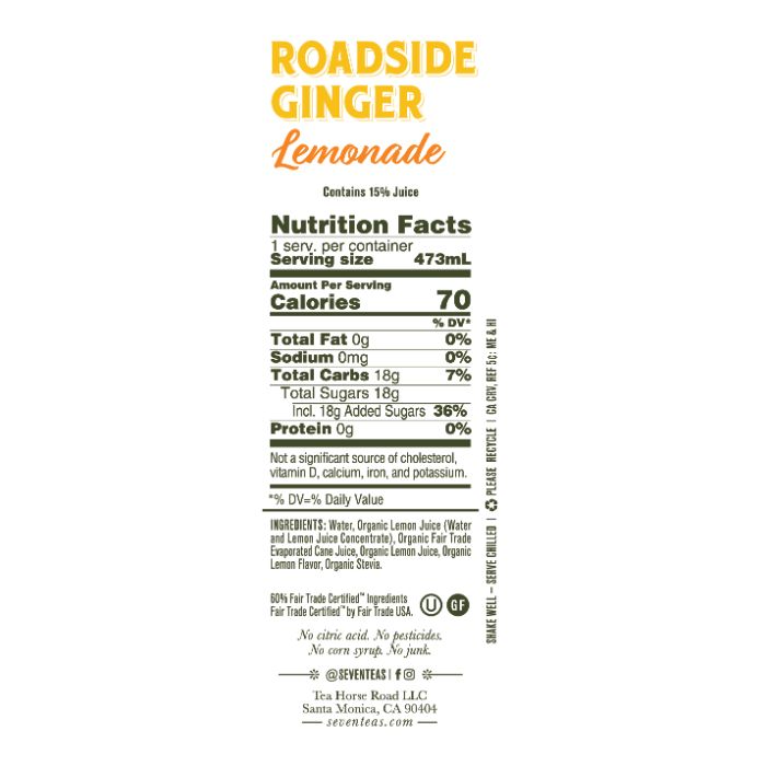 Seven Ade - Lemonade Classic Roadside, 16fl - back