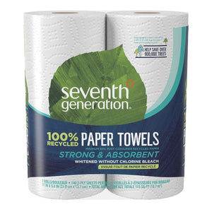 Seventh Generation Paper Towel Wht 2rl Pck 1 Ea - Pack Of 12