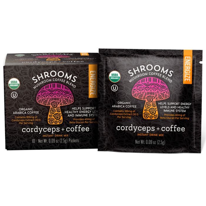 Shrooms - Coffee with Cordyceps, 10 Pc - Pack of 12