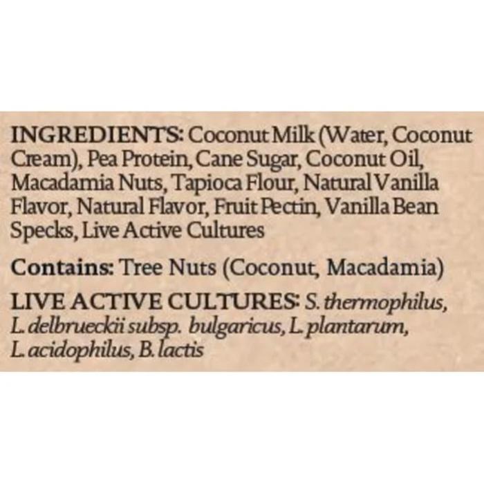 Siggi's - Plant-Based Coconut Based Yogurt Vanilla, 24oz - back