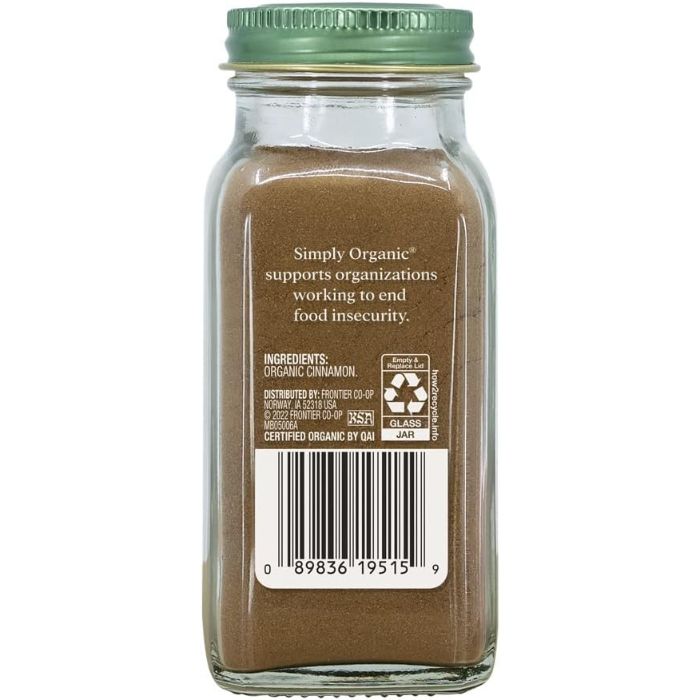 Simply Organic - Cinnamon Ceylon, 2.1 oz - Pack of 6