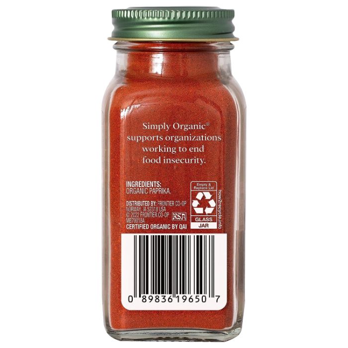 Simply Organic - Paprika Hot, 2.86 Oz - Pack of 6