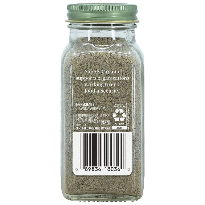 Simply Organic - Seasoning Cardamom Bottle, 2.82 Oz - Pack of 6