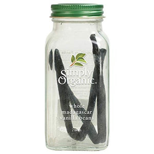 Simply Organic - Vanilla Bean Whole Madagascar, 2 Piece (Pack of 6)