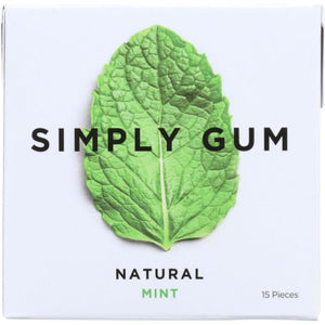 Simply Gum - Gum Peppermint Natural, 15 Pc - Pack of 12