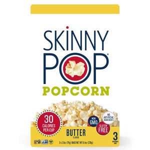 Skinny Pop - Microwave Popcorn 3-pack, 8.4oz | Multiple Flavors