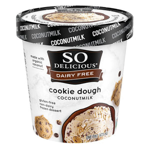 So Delicious - Frozen Dessert Coconut Milk Cookie Dough, 16 oz | Pack of 8