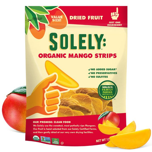 Solely - Dried Mango - Mango, 12oz (Pack of 8)