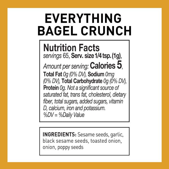 Spice Hunter - Seasoning Everything Bagel Crunch, 2.3 Oz - Pack of 6