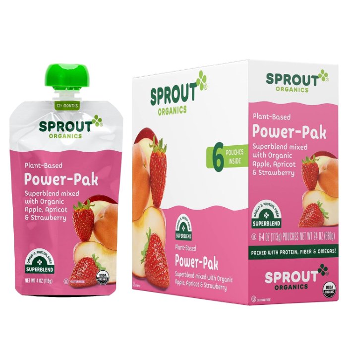 Sprout Superfruit Apple, Apricot & Strawberry 4.22 Oz - Pack Of 12