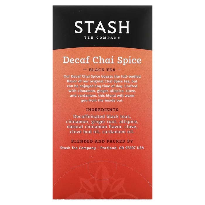 Stash Tea Tea Chai Spice Decaf 18 Bg - Pack Of 6