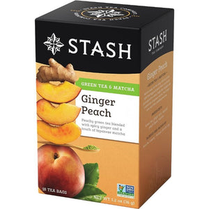 Stash Tea - Green Ginger Peach Matcha 18 Bg - Pack Of 6