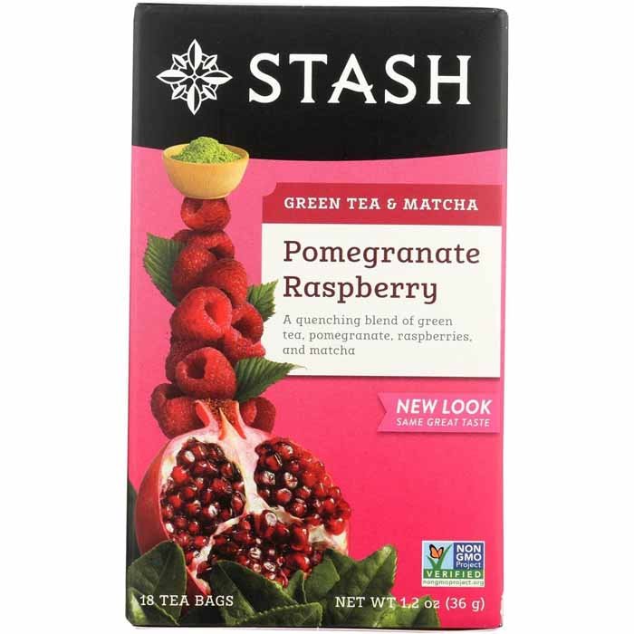 Stash Tea - Green Pomegranate Raspberry Matcha 18 Bg - Pack Of 6