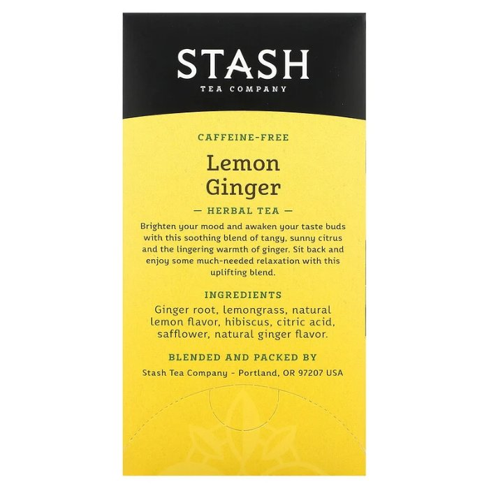 Stash Tea Tea Lemon Ginger 20 Bg - Pack Of 6