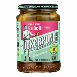 Suckerpunch Pickle Spear Dill 24 Oz - Pack Of 6