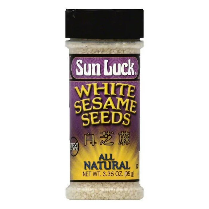 Sun Luck Seasoning Sesame Seed White 3.35 Oz - Pack Of 6