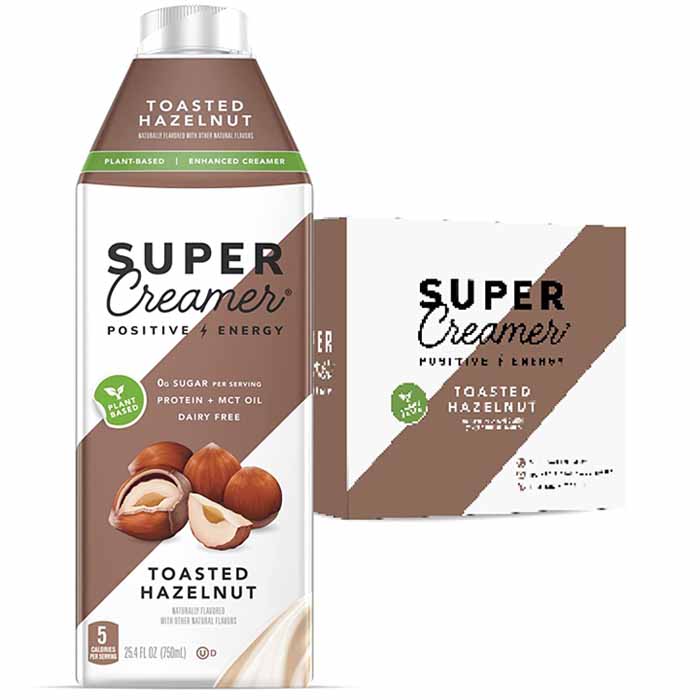 Super Coffee - Creamer Toasted Hazelnut, 25.4fo  Pack of 6