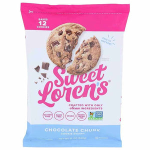 Sweet Lorens - Cookie Dough Chocolate Chunk Less Sugar, 12oz | Pack of 6