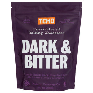 Tcho Chocolate Baking Dark Bitter (8 oz) - Pack of 6