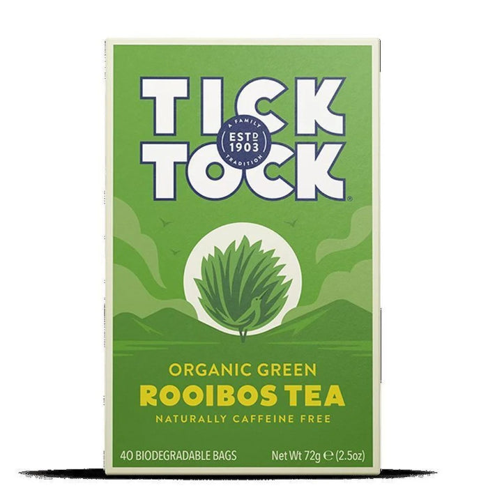 Tick Tock Tea Tea Green Organic Rooibos 40 Bg - Pack Of 4