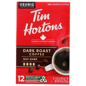 Tim Horton Coffee Ss Drk Roast 12Pc 4.44 Oz - Pack Of 6