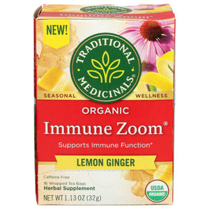 Traditional Medicinals Tea Immune Zoom Lemon 16 Bg - Pack Of 6