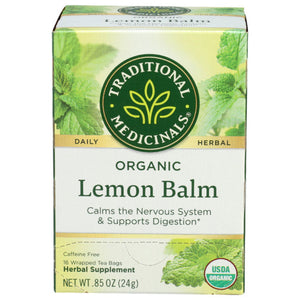 Traditional Medicinals Tea Lemon Balm Org 16 Bg - Pack Of 6