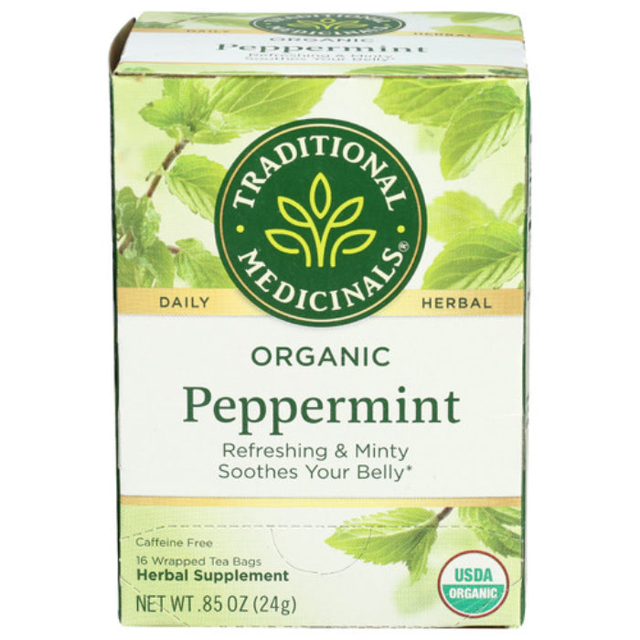 Traditional Medicinals Tea Peppermint Org 16 Bg - Pack Of 6