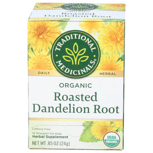 Traditional Medicinals Tea Roasted Dandelion Root O 16 Bg - Pack Of 6