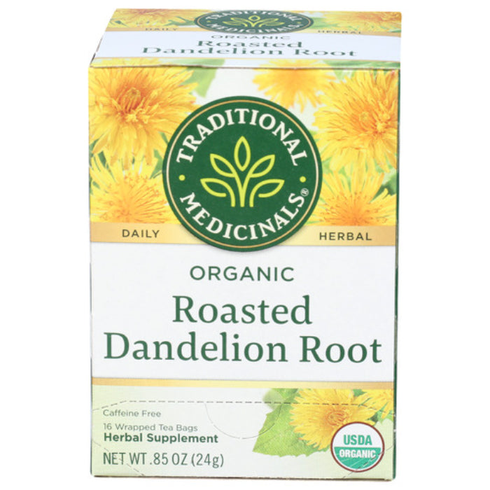 Traditional Medicinals Tea Roasted Dandelion Root O 16 Bg - Pack Of 6