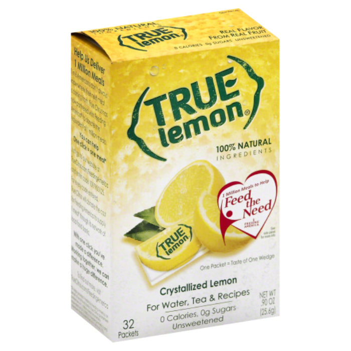True Citrus - Crystallized Packets - Lemon, 0.9oz (Pack of 12)