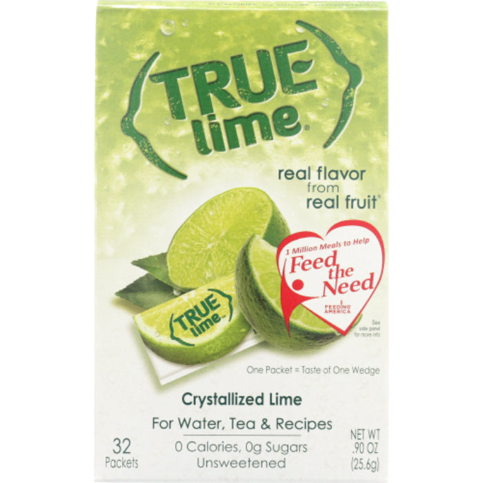 True Citrus Lime Crystallized Packet 32Pc 0.9 Oz - Pack Of 12