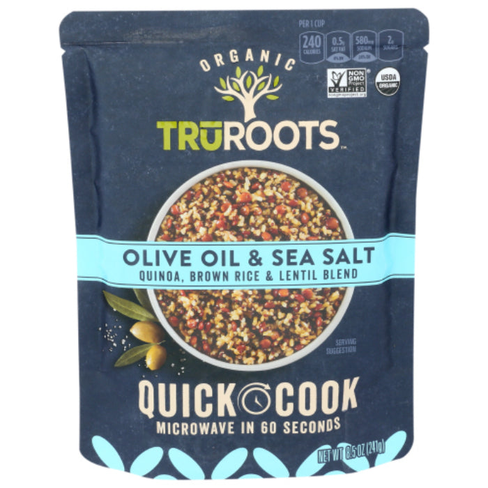 Truroots Grain Olive Oil & Sea Salt Quinoa 8.5 OZ - Pack of 8