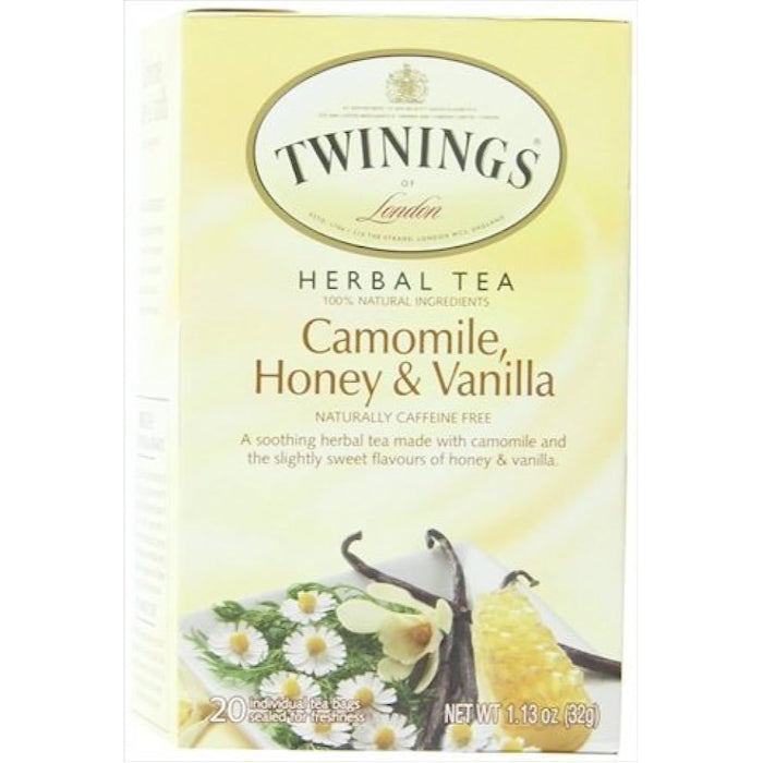 Twinings Herbal Chamomile with Honey and Vanilla Tea 20 BG - Pack of 6