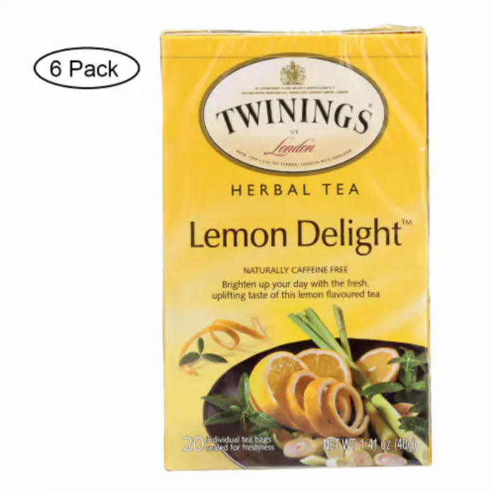 Twinings – Herbal Lemon Delight Tea, 20 Bags | Pack of 6