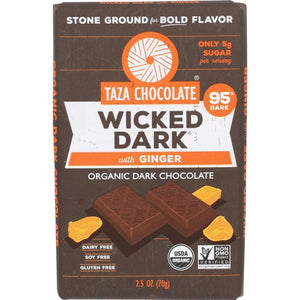 Taza Chocolate - Wicked Dark Ginger Organic (2.5 oz) - Pack Of 10