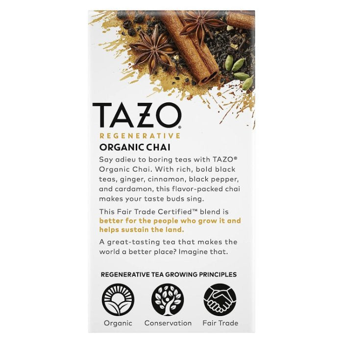 Tazo Tea Bag Chai Org 16 Bg - Pack Of 6