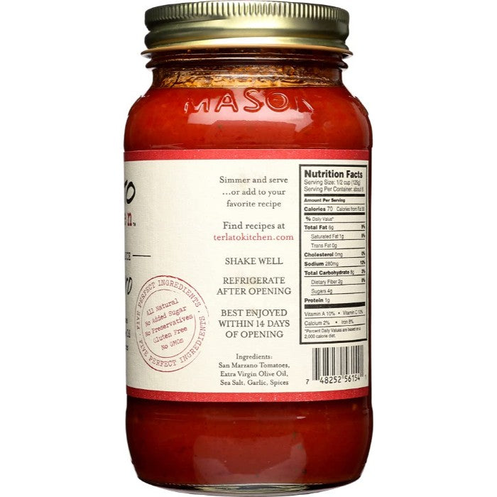 Terlato Kitchen Sauce Pomodoro Smll Batch 24 Oz - Pack Of 6