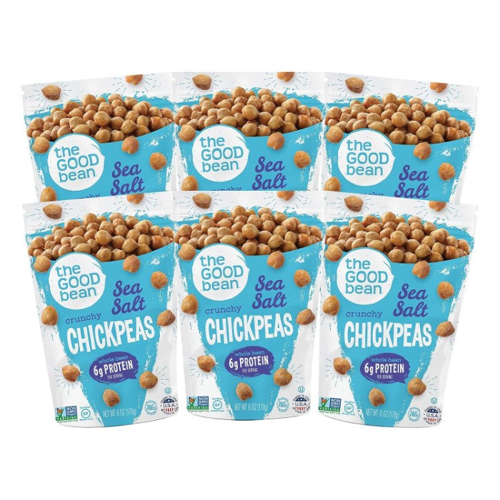 The Good Bean Chickpea Snk Seaslt 6 Oz - Pack Of 6