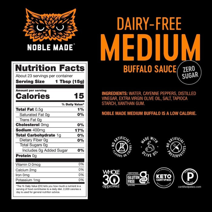 The New Primal - Noble Made Buffalo Hot Sauce 12 Fo - Pack Of 6