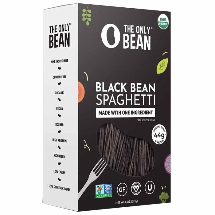 The Only Bean - Pasta Black Bean Spaghetti , 8oz  Pack of 6
