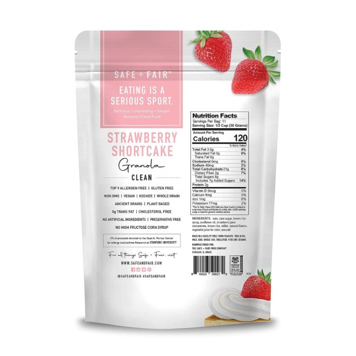 The Safe And Fair Food Co Granola Strawberry Shortcake 12 Oz - Pack Of 6