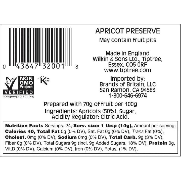 Tiptree Preserve Apricot 12 Oz - Pack Of 6