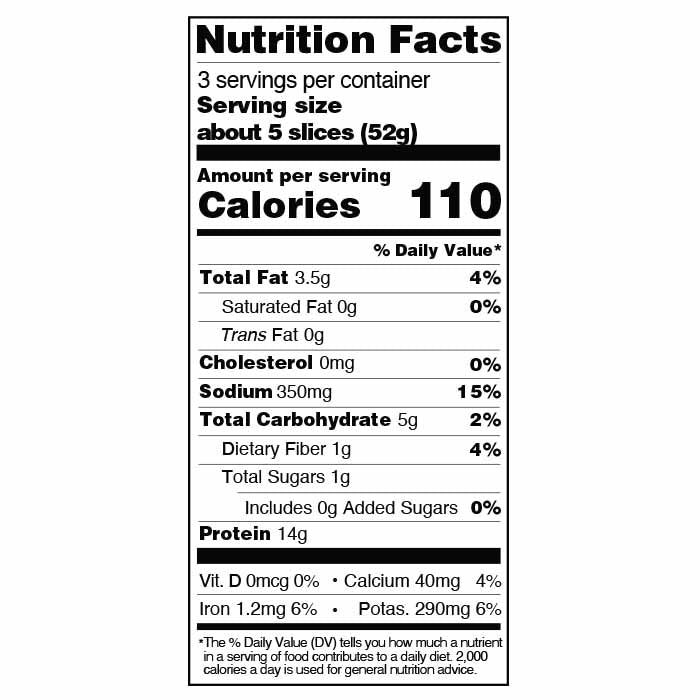 Tofurky - Hickory Smoked Plant Based Deli Slices, 5.5oz - Back