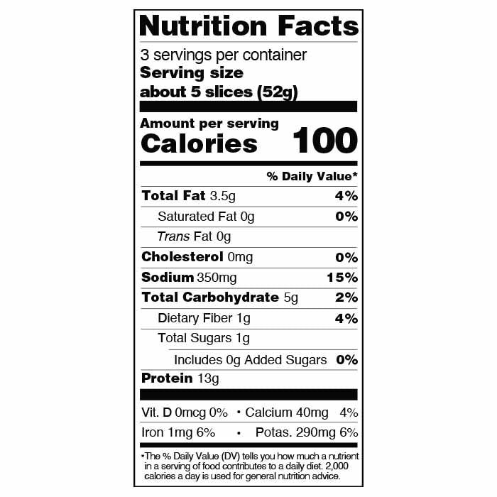 Tofurky - Peppered Plant Based Deli Slices, 5.5oz - Back