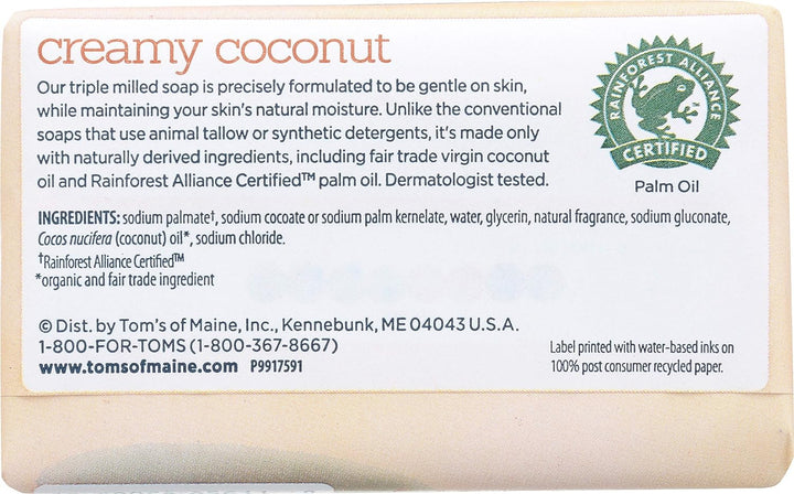 Toms Of Maine Soap Bar Coconut 5 Oz - Pack Of 3